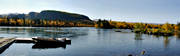 autumn, boats, Garrestjakka, Gauto, Gautsjo, Lais river, Laisan, landscapes, Lapland, panorama, panorama pictures