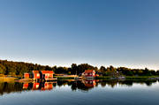 archipelago, Bohusln, buildings, coast, house, lake, landscapes, nature, sea, seasons, sky, summer