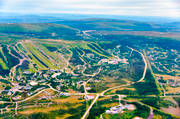 aerial photo, aerial photo, aerial photos, aerial photos, Dalarna, drone aerial, drnarfoto, installations, journeys down, Lindvallen, ski resort, ski resort, ski slopes, summer