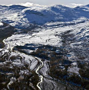 aerial photo, aerial photo, aerial photos, aerial photos, autumn, drone aerial, drnarfoto, Jamtland, landscapes, Lunndorrsan, Lunndorrsfjallen, Lunndorrspasset, mountain, watercourse