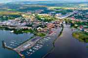 aerial photo, aerial photo, aerial photos, aerial photos, boat harbour, drone aerial, drnarfoto, Mariestad, port, small-boat harbour, stder, summer, Vnern, Vstergtland