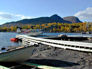 bridge, buildings, camp, camp, engineering projects, fishing camp, Lapland, Miekak, mountain