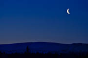 ambience, ambience pictures, atmosphere, blue, crescent, Lapland, Laponia, moon, night