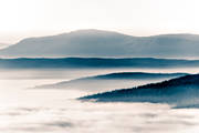 cloud, fog, haze, Jamtland, landscapes, mountain, mountain top, nature, uninhabited, view, view