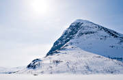 backlight, Friningen, Jamtland, landscapes, mountain, mountain top, Sielkentjahke, winter