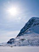 backlight, Friningen, Jamtland, landscapes, mountain, mountain top, Sielkentjahke, winter
