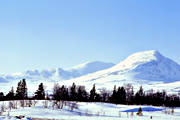 landscapes, Lapland, mountain range, Skalvattnet, winter
