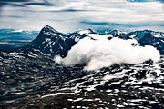 aerial photo, aerial photo, aerial photos, aerial photos, cloud, cloud-tufts, cumulus, drone aerial, drnarbild, drnarfoto, landscapes, Lapland, mountain, Nijak, Sarektjhkk, summer
