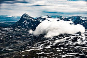 aerial photo, aerial photo, aerial photos, aerial photos, cloud, cloud-tufts, cumulus, drone aerial, drnarbild, drnarfoto, landscapes, Lapland, mountain, Nijak, Sarektjhkk, summer