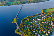 aerial photo, aerial photo, aerial photos, aerial photos, autumn, bridge, bridges, drone aerial, drnarfoto, Froson, Great Lake, Jamtland, Ostersund, stder, Vallsund Bridge, Vallsundet