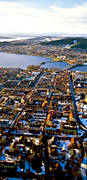 aerial photo, aerial photo, aerial photos, aerial photos, autumn, centre, city, drone aerial, drönarfoto, froso bridge, Froson, Jamtland, Ostersund, städer