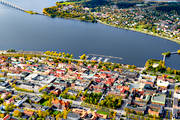 aerial photo, aerial photo, aerial photos, aerial photos, autumn, centre, drone aerial, drnarfoto, harbour, Jamtland, Ostersund, port, small-boat harbour, stder