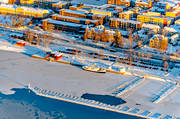 aerial photo, aerial photo, aerial photos, aerial photos, centre, drone aerial, drnarfoto, harbour, Jamtland, landscapes, Ostersund, port, stder, Thomee, winter