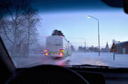 bus, communications, land communication, overturn, road, snow, snow, snowstorm, traffic, vehicular traffic
