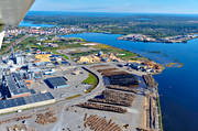 aerial photo, aerial photo, aerial photos, aerial photos, Annelund, drone aerial, drnarfoto, factory, Inrefjrden, installations, Kappa, landscapes, North Bothnia, papermill, papperstillverkning, Pitea, pulp factory, pulp industry, wood pulp industry, samhllen, Smurfit, summer