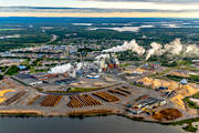 aerial photo, aerial photo, aerial photos, aerial photos, Annelund, drone aerial, drnarfoto, factory, Inrefjrden, installations, Kappa, landscapes, North Bothnia, papermill, papperstillverkning, Pitea, pulp factory, pulp industry, wood pulp industry, samhllen, Smurfit, summer