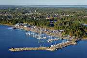 aerial photo, aerial photo, aerial photos, aerial photos, drone aerial, drönarfoto, Holmsund, installations, Patholmsviken, samhällen, summer, West Bothnia