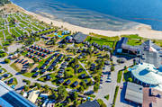 aerial photo, aerial photo, aerial photos, aerial photos, autumn, bathing, buildings, drone aerial, drnarfoto, hotell, installations, konferenshotell, kurort, landscapes, North Bothnia, Pite havsbad, Pitea, Pite havsbad, playa, samhllen, sandy, sea bathe