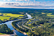 aerial photo, aerial photo, aerial photos, aerial photos, drone aerial, drönarfoto, North Bothnia, Pite river, samhällen, summer, Älvsbyn