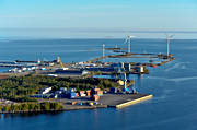 aerial photo, aerial photo, aerial photos, aerial photos, drone aerial, drönarfoto, Hillskär, Holmsund, installations, landscapes, port, samhällen, summer, West Bothnia