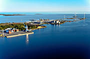 aerial photo, aerial photo, aerial photos, aerial photos, drone aerial, drönarfoto, Hillskär, Holmsund, installations, landscapes, port, samhällen, summer, West Bothnia