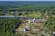 aerial photo, aerial photo, aerial photos, aerial photos, autumn, buildings, drone aerial, drönarfoto, fyrbåk, lighthouse, naturreservat, Ratan, Rataskär, stenlabyrinter, West Bothnia