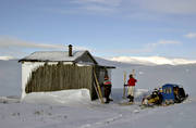 cottage, hunting, mountains, saami people, sami cottage, vinterjakt ripa, vinterripa, white grouse hunt, winter