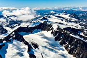 aerial photo, aerial photo, aerial photos, aerial photos, drone aerial, drnarfoto, glacier, Kaska Sarekjekna, landscapes, Lapland, national park, Sarek, Sarektjkk, summer