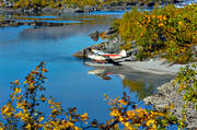 kuoddujaure, landscapes, Lapland, mountain pictures, Piper Cub, Pite river, seaplane, seaplane, summer