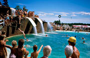 bath, bathing, children, culture, game, play, plays, pool, present time, reservoir, skara, summer, summerland