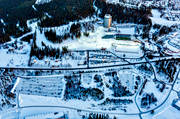 aerial photo, aerial photo, aerial photos, aerial photos, Arctura, arena, biathlon, drone aerial, drnarfoto, Jamtland, Ostersund, ski resort, ski resort, ski slopes, ski stadium, stder, tvlingsarena, VM 2008, winter