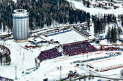 aerial photo, aerial photo, aerial photos, aerial photos, Arctura, biathlon, drone aerial, drnarfoto, Jamtland, Ostersund, ski stadium, stder, tvlingsarena, VM 2008, winter