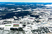 aerial photo, aerial photo, aerial photos, aerial photos, Arctura, biathlon, drone aerial, drnarfoto, Jamtland, Ostersund, ski stadium, stder, tvlingsarena, VM 2008, winter