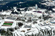 aerial photo, aerial photo, aerial photos, aerial photos, Arctura, biathlon, drone aerial, drnarfoto, Jamtland, Ostersund, ski stadium, stder, tvlingsarena, VM 2008, winter