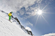 down-hill running, offpist, playtime, skier, skiing, sport, winter, ventyr