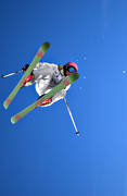 down-hill running, jump, skies, skiing, sport, winter