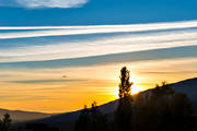 flygare, Jamtland, landscapes, mountain, paragliding, screen, sky, sunset