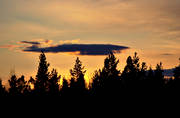 ambience, ambience pictures, atmosphere, autumn, cloud, evening, forest brim, red, season, seasons, skogskant, sky, sunset, woodland, yellow