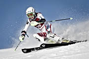 competition, down-hill running, skier, skiing, slalom, sport, winter, äventyr