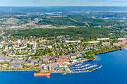 aerial photo, aerial photo, aerial photos, aerial photos, drone aerial, drnarfoto, factory, installations, landscapes, Medelpad, port, Sknsberg, small-boat harbour, stder, summer, Sundsvall