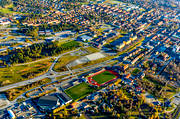 aerial photo, aerial photo, aerial photos, aerial photos, autumn, drone aerial, drnarfoto, i5, idrottsplan, Jamtland, Ostersund, Stadsdel Norr, stder