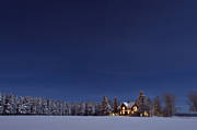 atmosphere, cabins, cottage, hur, Jamtland, landscapes, night sky, seasons, winter, winter ambience, winter sky