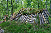 ancient monument, ancient monuments, antiquity, backedal, buildings, culture, dwelling, engineering projects, Herjedalen, hut, stone age, stone age hut