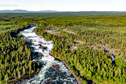 aerial photo, aerial photo, aerial photos, aerial photos, attractions, drone aerial, drnarfoto, fall, hotell, installations, landscapes, North Bothnia, Pite river, rapids, Storforsen, stream, turistattraktion, Varjisn, water fall