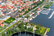 aerial photo, aerial photo, aerial photos, aerial photos, Badhusparken, boat harbour, boat harbour, city, drone aerial, drnarfoto, festival, Jamtland, Krogstrket, Ostersund, park, port, small-boat harbour, Storsjoyran, Storsj, stder, Yran