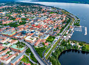 aerial photo, aerial photo, aerial photos, aerial photos, Badhusparken, boat harbour, boat harbour, city, drone aerial, drnarfoto, festival, Jamtland, Ostersund, park, port, small-boat harbour, Storsjoyran, Storsj, stder, Yran