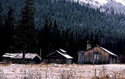 cabins, early winter, Jamtland, snow, summer cottage, summer farm pasture, winter