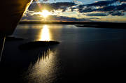 aerial photos, aerial pictures, Ann lake, dusk, evening, evening light, Jamtland, landscapes, summer, sunset