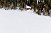 aerial photo, aerial photo, aerial photos, aerial photos, Between Black lake, Black Lakes, cabins, drone aerial, drnarfoto, Jamtland, Svartsjstugan, winter