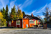 attractions, buildings, cafe, house, installations, Jamtland, restaturang, tannforsen, tourist station, water fall